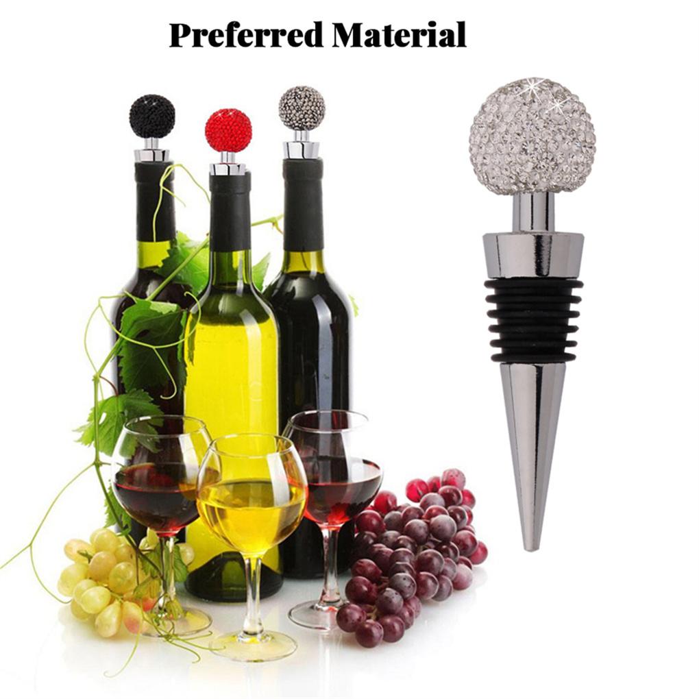 Sparkling Red Wine Bottle Stopper Glitter Cork Cute Funny Leakproof Cap Sealer Reusable Seal Saver Keeper Bar Man Gift