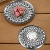 Retro Barbecue Round Tray Stainless Steel Hot Pot Tray Steak Salad Plate  Kitchen Organizer