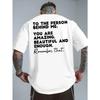 Men'S Red Inspirational Back Print T-Shirt - Breathable Crew Neck Casual Summer Beach Shirt, Comfortable Fit Top, Daily Wear And Vacation Outfit