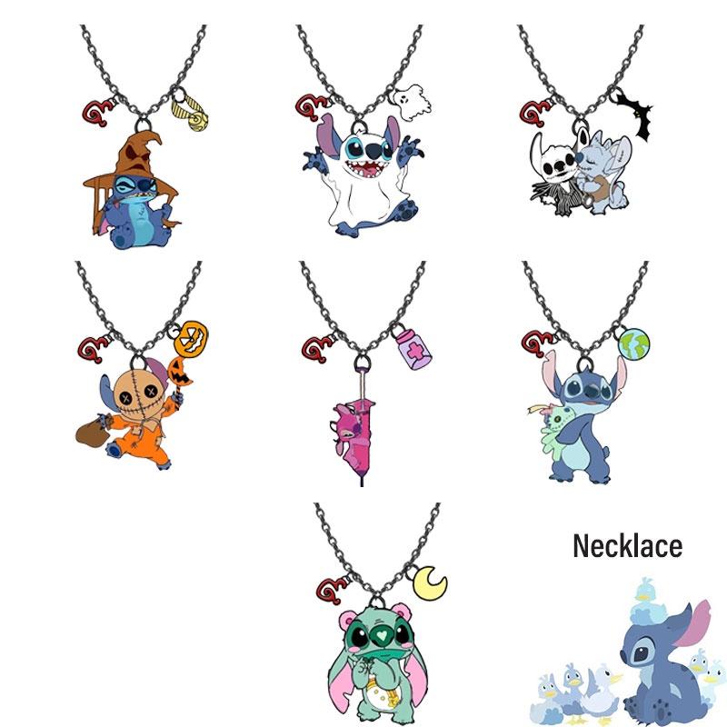 Cute Cartoon Character Stitch Necklace For Halloween Anime Pendant