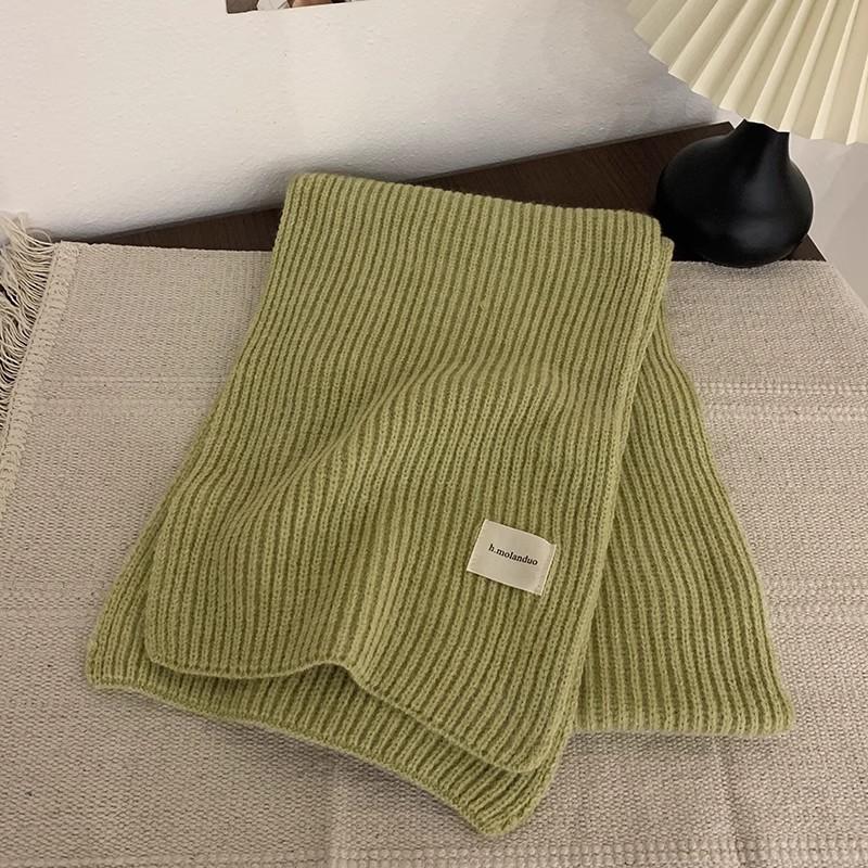 New red retro plaid Christmas scarf women's winter atmosphere green thickened warm couple scarf