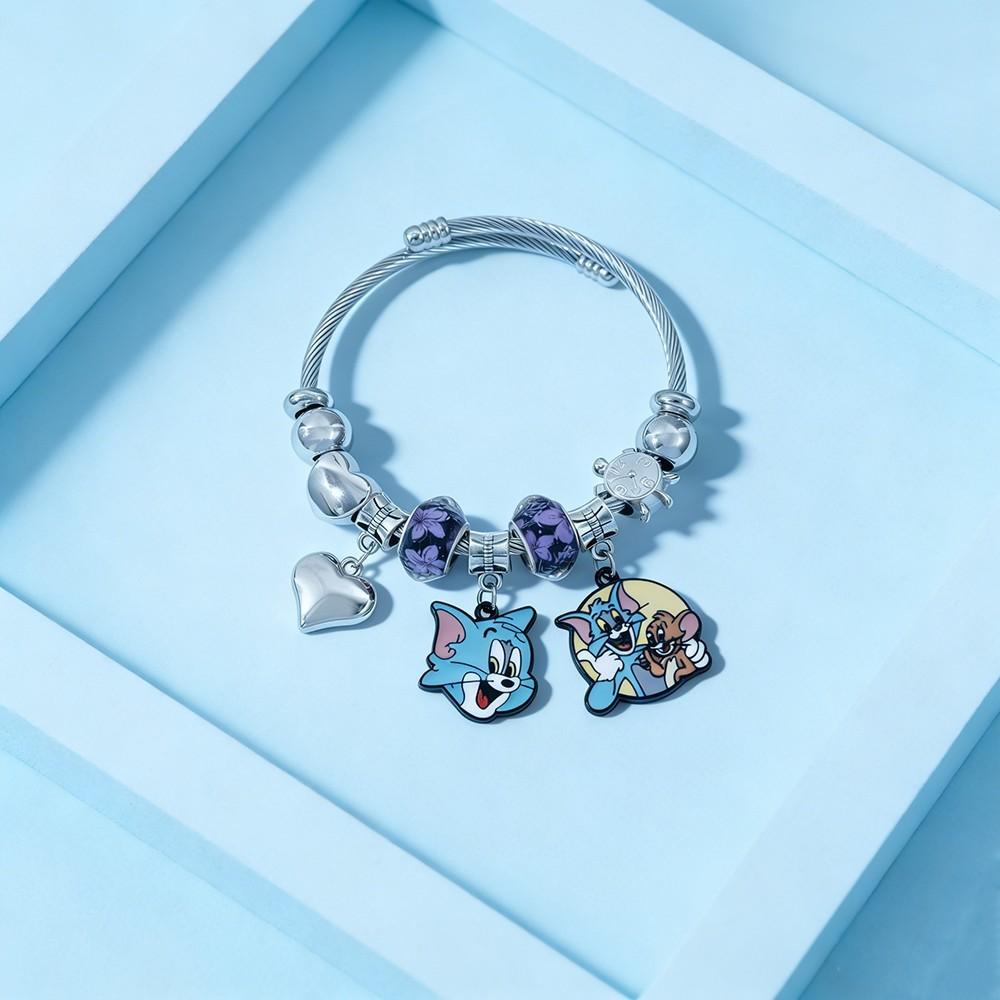Tom And Jerry Cartoon Character Zinc Alloy Bracelets For Men And Women