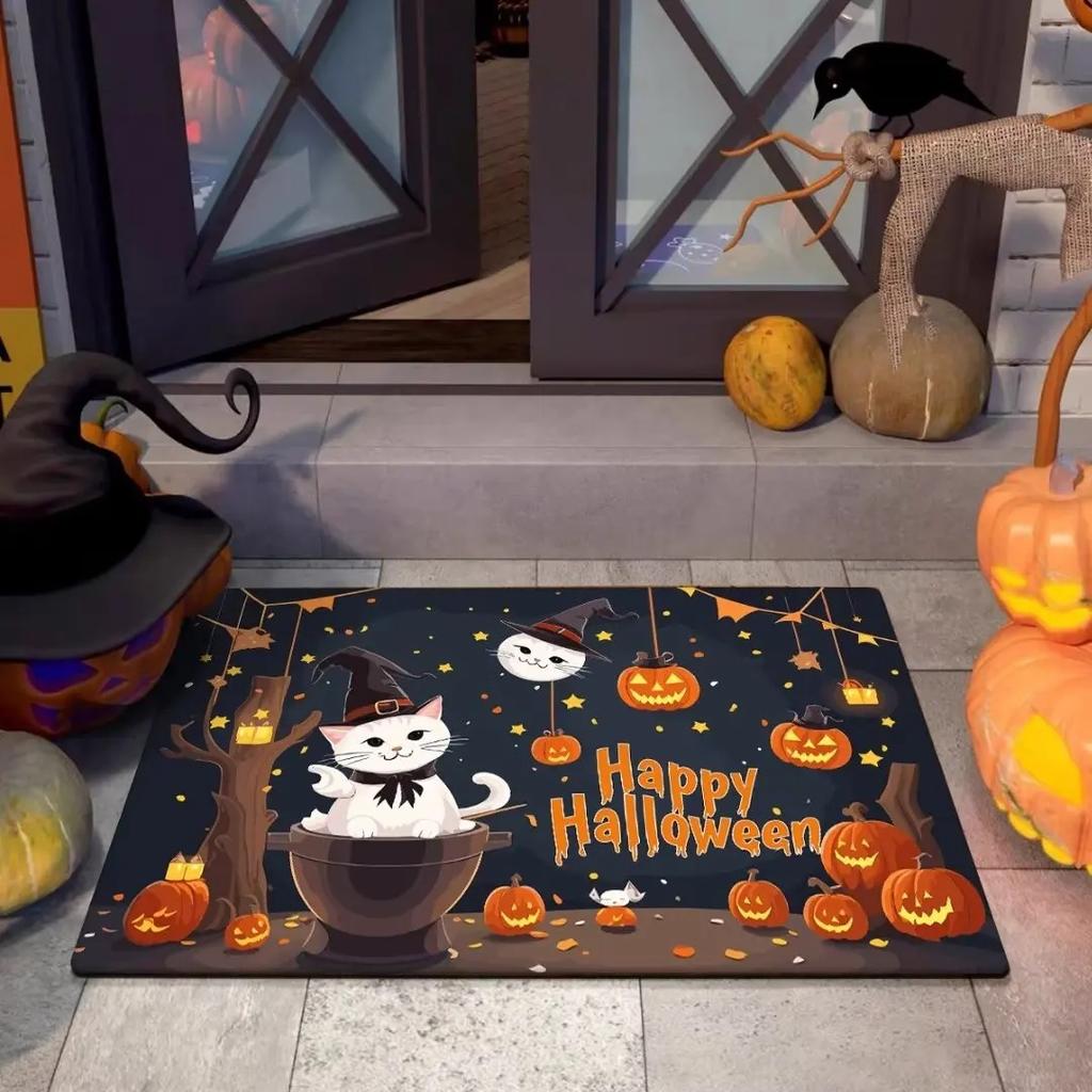 Halloween Cartoon Funny Carpet Home Decor, Soft and Absorbent, Floor Mat At The Entrance, Anti-Slip for The Bathroom