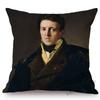 Neoclassical World Famous Oil Painting Jean Ingres Nepoleon The Source La Grande Odalisque Sofa Pillow Case Linen Cushion Cover