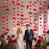 4m Hanging Love Streamer Glitter Romantic Heart Shape String Easy To Install Reusable Wedding Garland Mothers Day