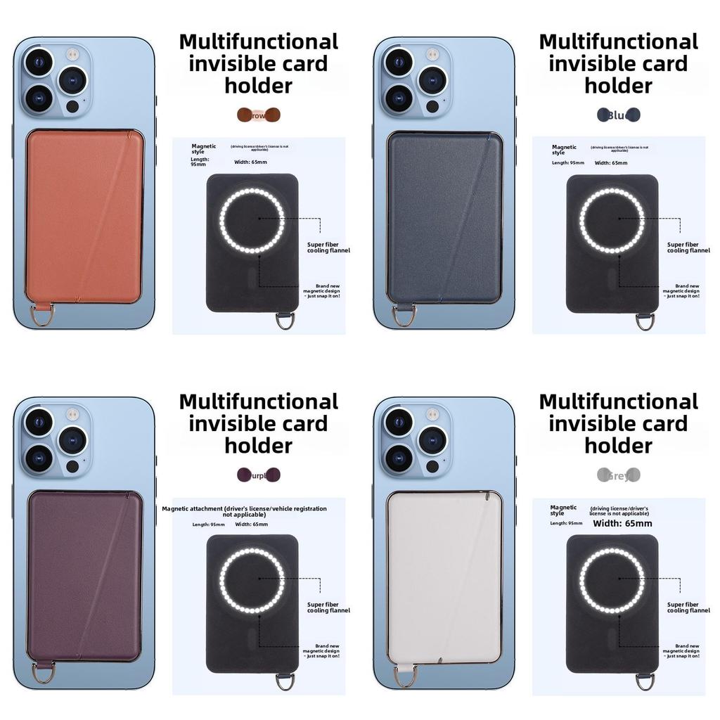 Magsafe Card Holder Wallet With Magnetic Stand For Phone And Desk Organization