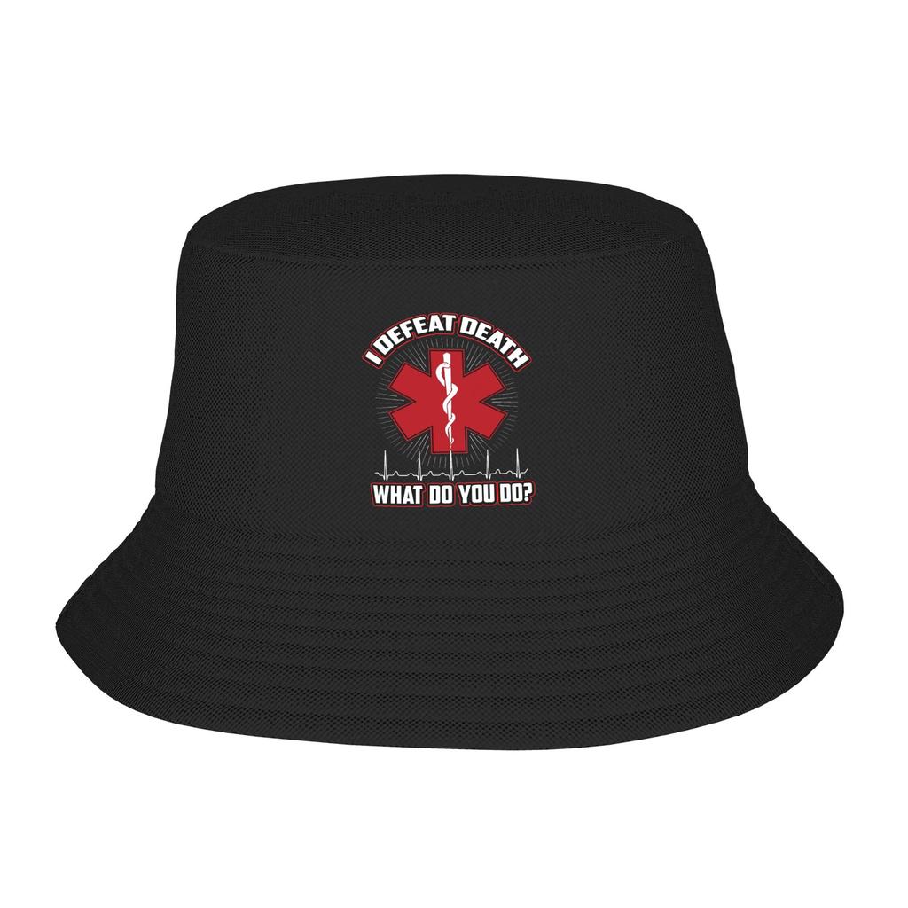 Custom Unisex Emt Star Of Life Bucket Hat Beach Sun Paramedic Medical Summer Fishing Hats