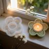 3Pcs Candlestick mold Butterfly Flower Candle Holder Silicone Molds DIY Candlestick Tray Plaster Concrete Mould Home Decor