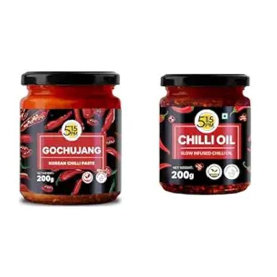 5:15 PM Gochujang Korean Paste 200Gm | 5:15 PM Chilli Oil 200Gm | Crispy Chinese Chilli Oil (200Gm)