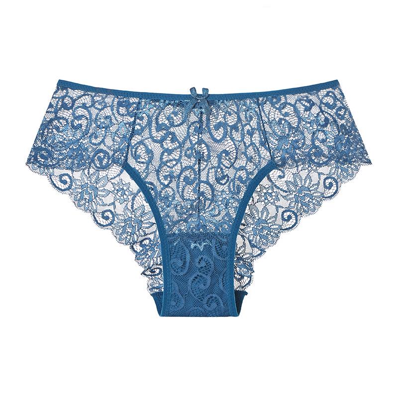 Naadloze kanten slipjes voor dames in grote maten - Sexy, transparant met katoenen kruisje