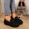 Fashion Women Flat Shoes Slip-on Comfortable Elegant Fabric Suede Ballet Casual Warm Round Toe Winter 2024 Platform Boots
