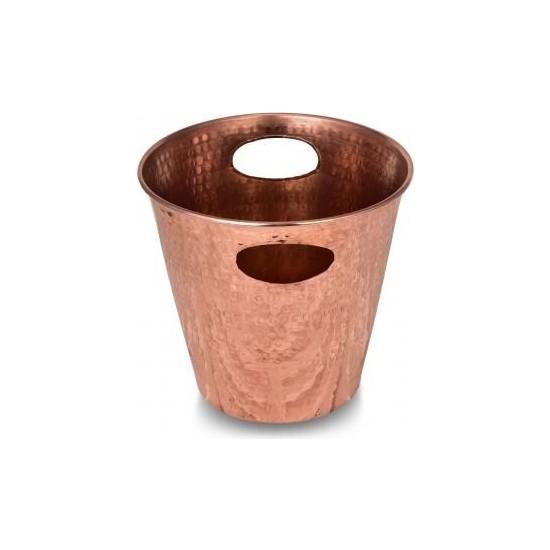 

Ведро для льда из медного коралла 24 см, кованое вручную, красное T2552-1
