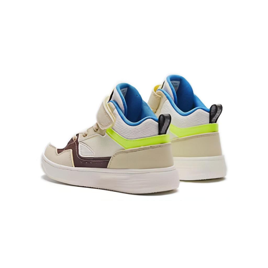 Anta Comfortable Round Toe High-Top Kids Skate Shoes Kids Sneakers Beige A312419901-4