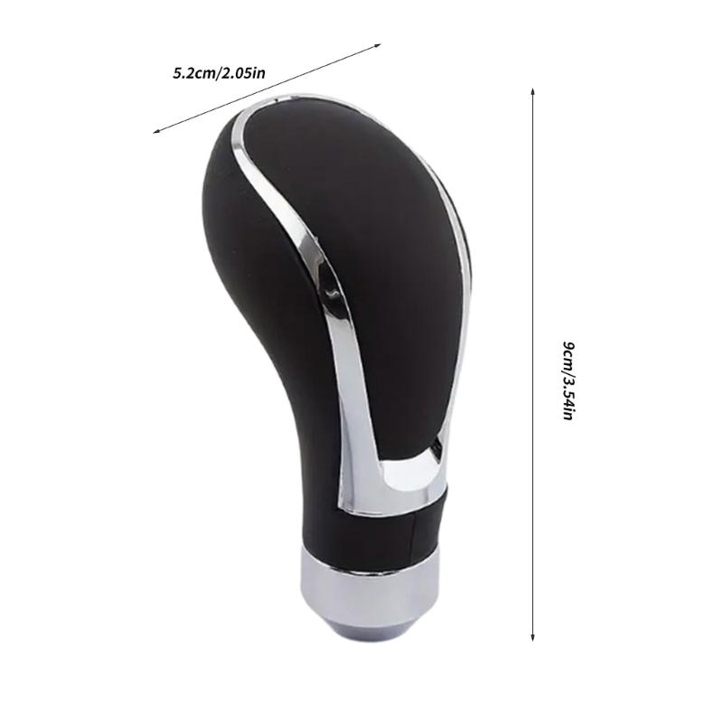 Universally Car Manual Shifter Lever, Aluminum Leather Extension Gear Shifter Lever Shifter Stick for Most Manual Car