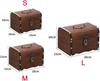 Lockable Wooden Piggy Bank: Retro Carved Money Box & Children's Toy