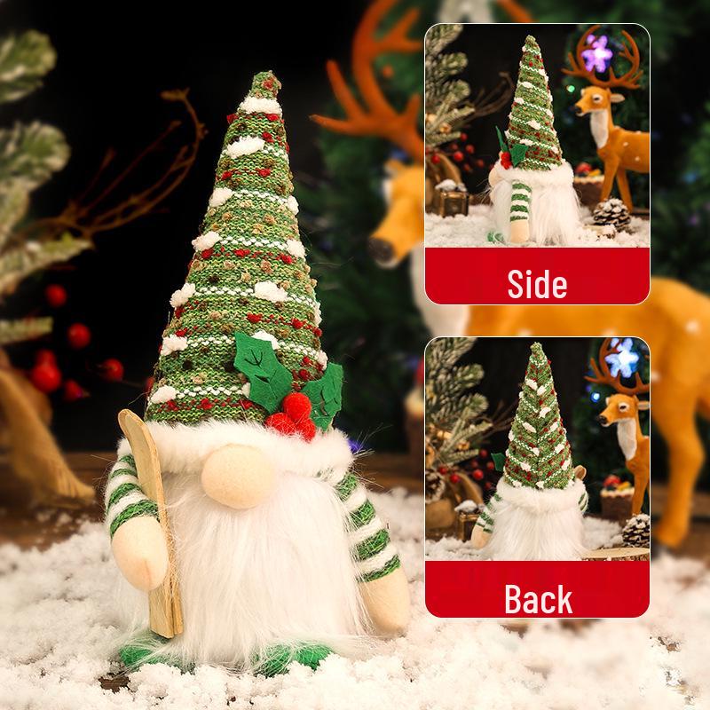 Festliche Leuchtende Gartenzwerg-Figur mit Strickmütze – Weihnachtsdekoration & Geschenke