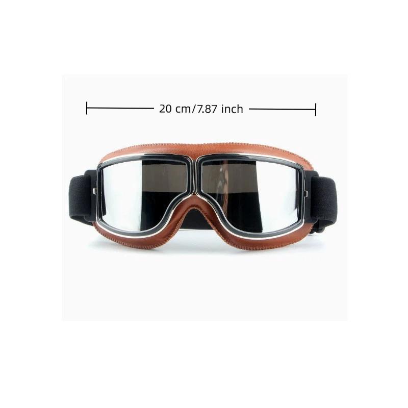 High-Quality Retro Motorcycle Goggles for Bikers with Wide Lens View