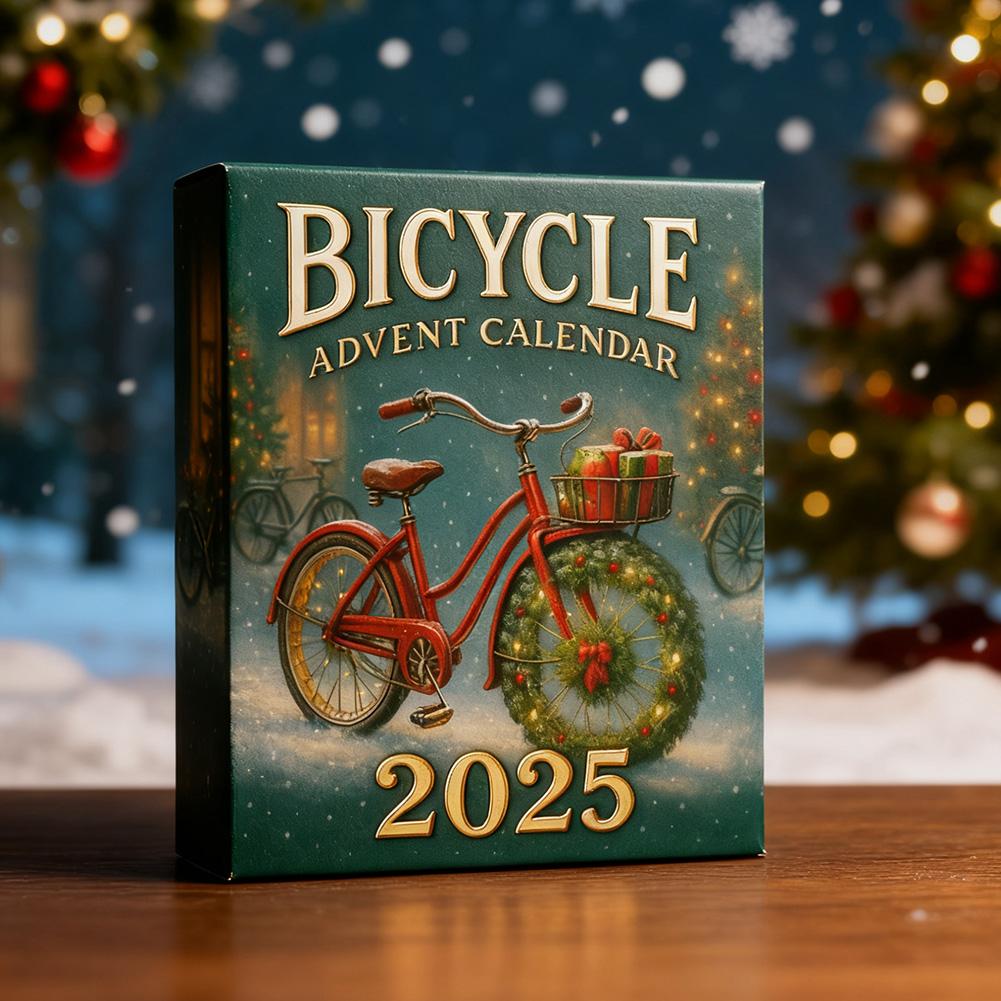 Fahrrad-Adventskalender 2025 Mit 24 Stück Fahrrad-Anhängern Festliche Feiertage