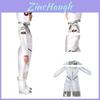 New Astronaut Children's Spacesuit Costume For Halloween Full Sleeve Luxury Bodysuit With Silver Highlights