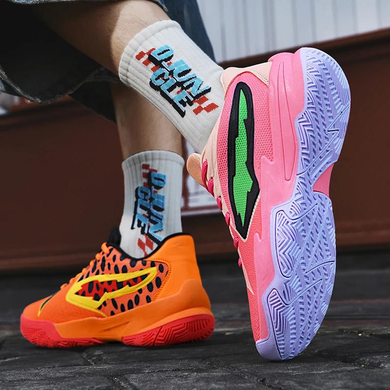 Men's Autumn High-Top Basketball Shoes Comfortable Non-Slip Training Sports Footwear Luxury Lace-Up Flat Sneakers for Field Use