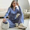 VAYLA Fall New Fashion Long Sleeve Zipper Sweater Cardigan Long Pants Athletic Two Piece Casual Cardigan Set Women