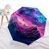 Starry Sky Puzzle  Pattern, Automatic Folding Umbrella, Portable and Foldable Design, 8 Ribs, a Christmas or Birthday Gift.
