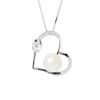 Necklace - - Love - AAA+ Cultured Pearl - 925 Sterling Silver - 42 Cm - Woman