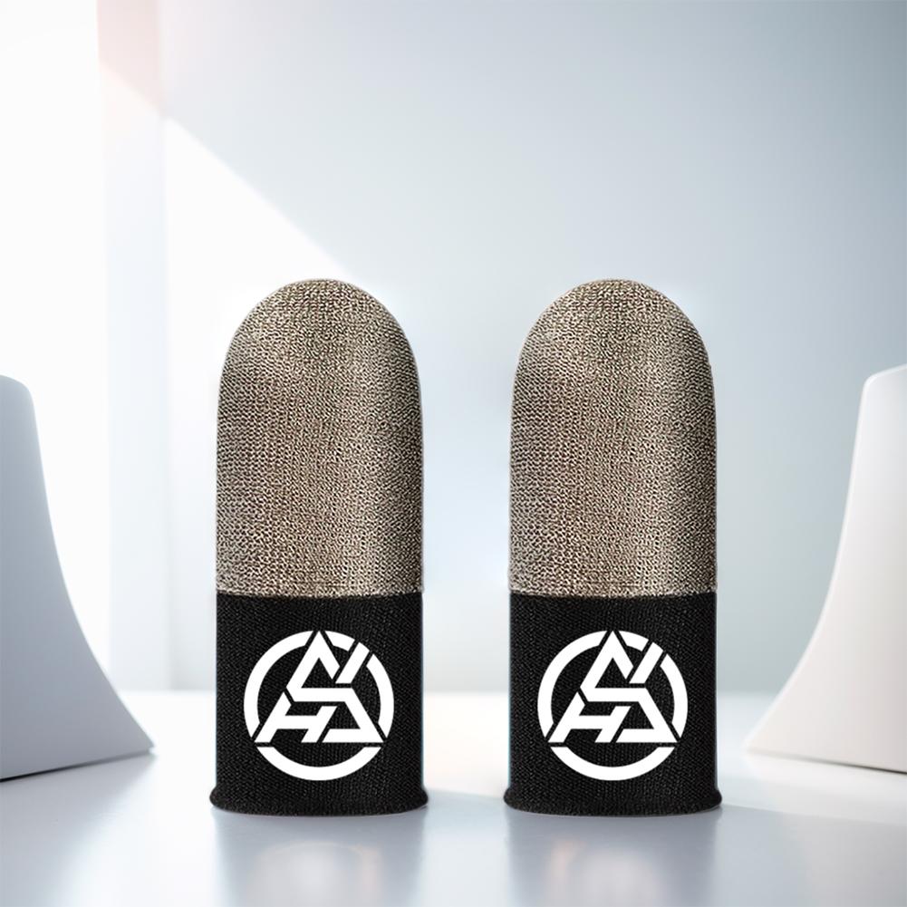 1/2 Pair Luminous Fingertips Sweat-Proof Touch Screen Thumb Gloves Breathable Sensitive Mobile Touch Glove for PUBG Phone Games