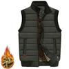 Winter Men's Thick Jacket Sleeveless Vest Man Waterproof Vest Coats Stand Collar Windbreaker Padded Waistcoats Clothing