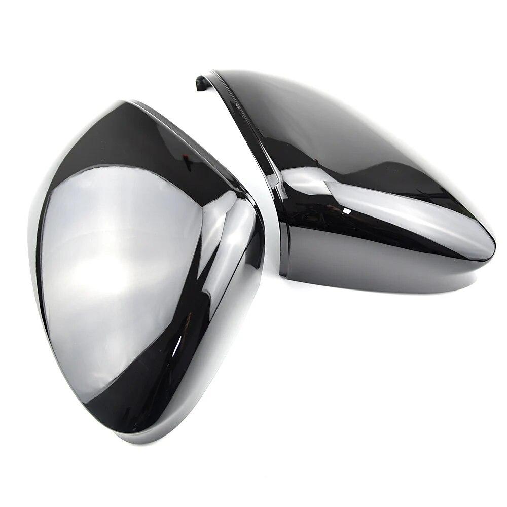 For Volkswagen Golf MK8 VIII 8 Side Mirror Covers Caps (Carbon Look) 2022 for VW Glossy Black Wing Rearview