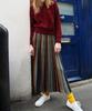 Avamolly Stripe Lilly Pleated Skirt