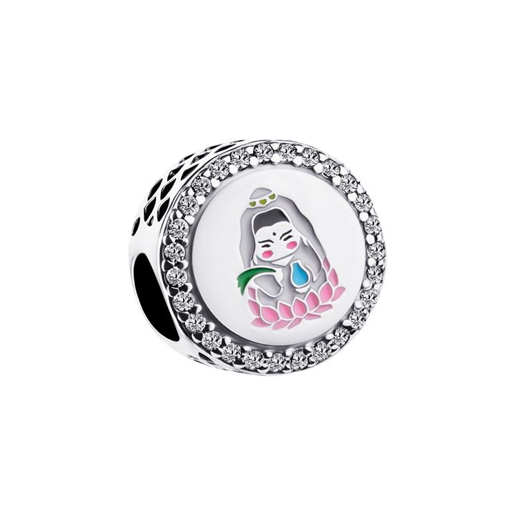 Pandora China Limited Edition Guanyin Charm Unisex Charm Multicolor 792016CZ-E013 Box,F,Multicolor