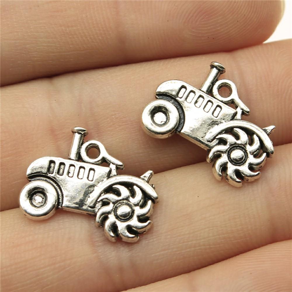 10pcs Antique Silver Color Car Charm Pendants Jewelry Accessories Bus Charms For Jewelry Making Vintage Car Charms Finding