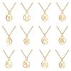 Simple Round 12 Zodiac Sign Necklaces for Men Women Classic Virgo Leo Libra Scorpio Sagittarius Pendant Necklace Birthday Gift