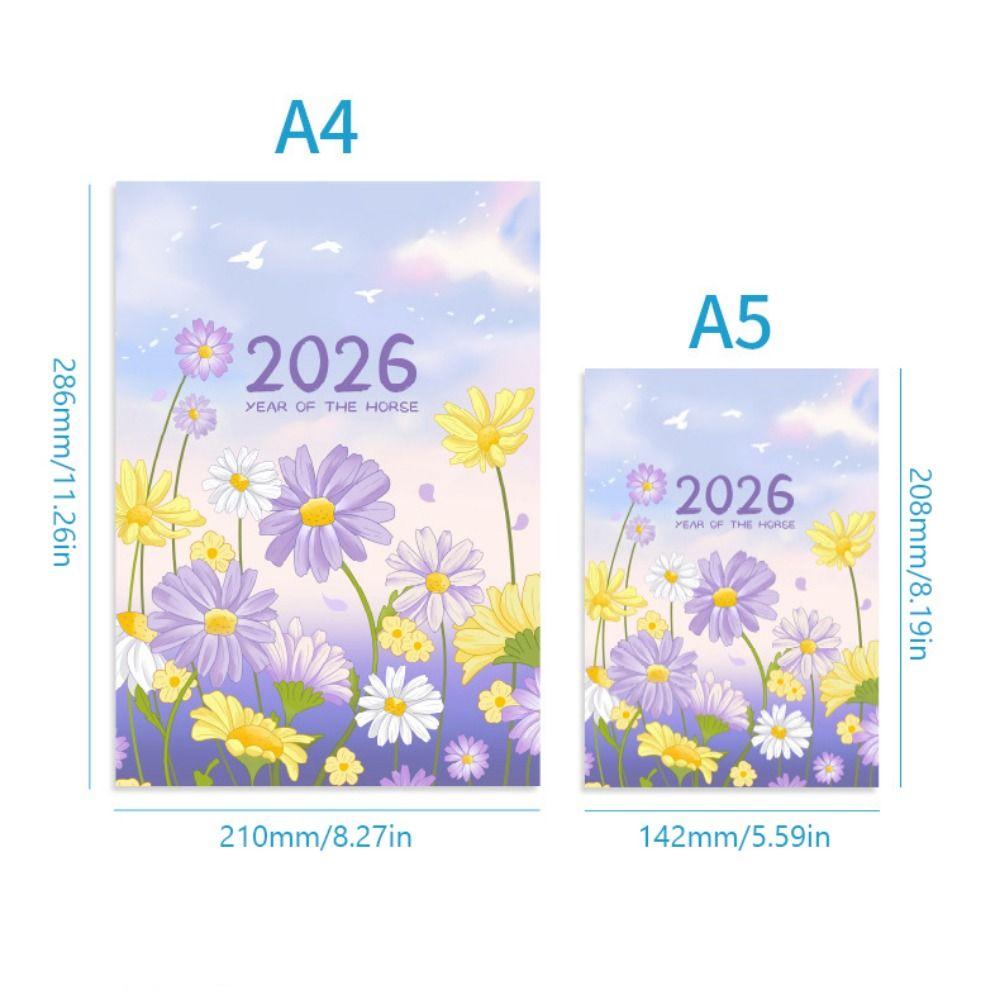 Learning Plan Planner Notebook A4 A5 Agenda Planner Portable 2026 Schedules Notebook  Office