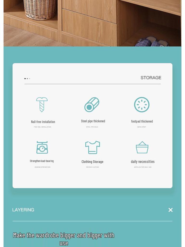 Extendable Nail-Free Layered Storage Dividers for Wardrobes, Cabinets, and Bathrooms