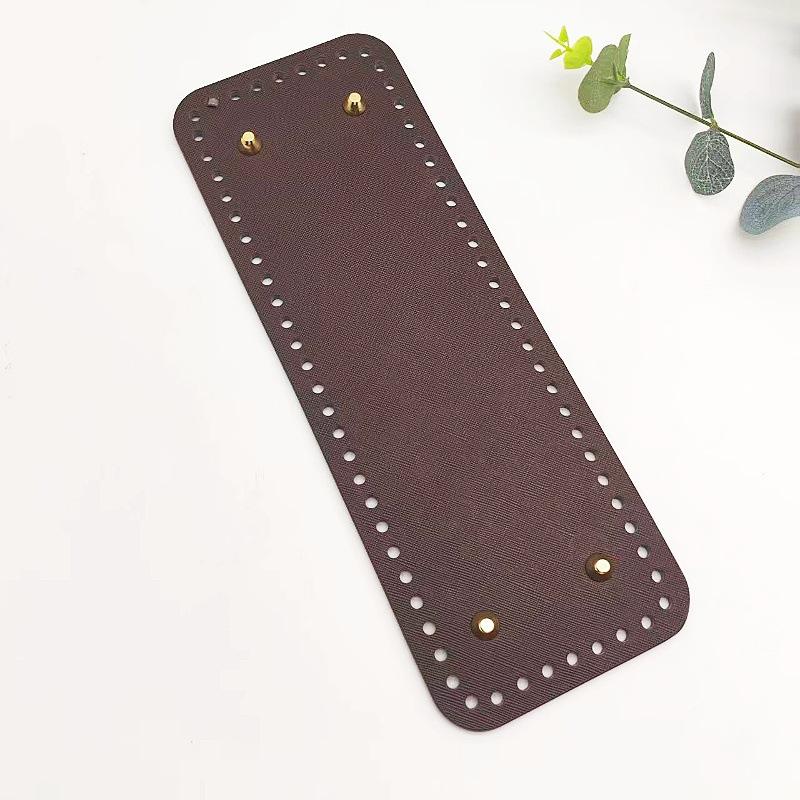 DIY Handcraft Bag PU Leather Bottom Pad 28*10cm Rectangular Handmade Base for Knitted Bag Making Accessories