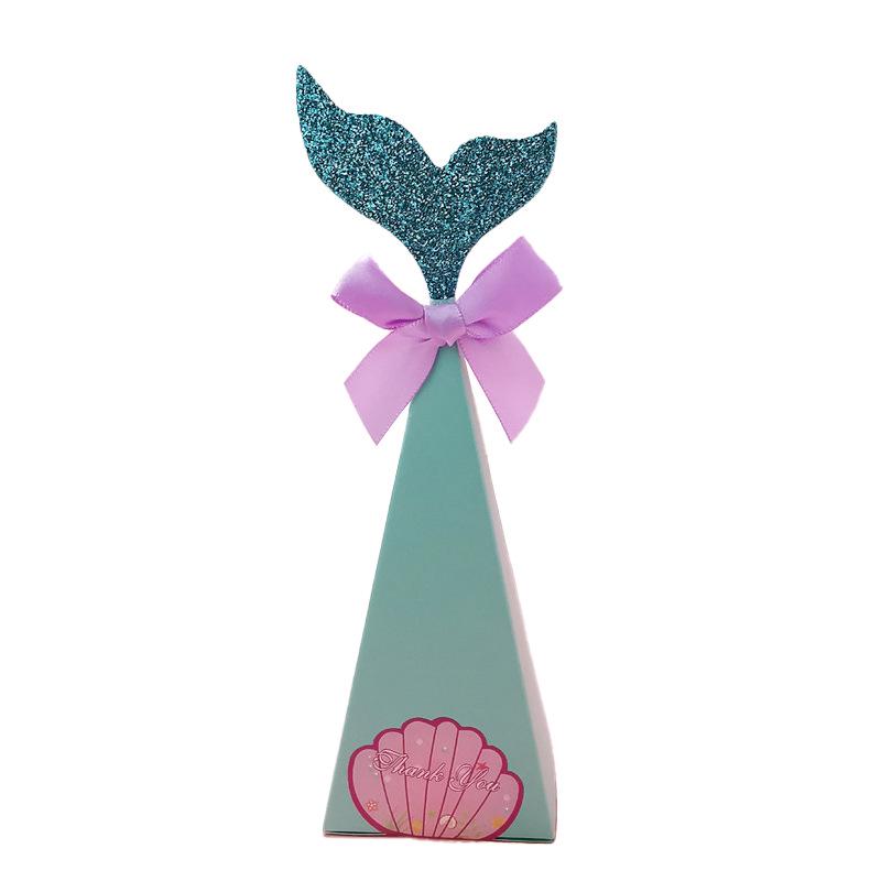 Personalized Mermaid Wedding Candy Box - Fishtail Design for Dessert Tables and Gifts Optional