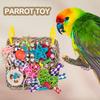 Interactive Parrot Chewing Toy Natural Grass Tubes Anxiety Relief Bite-resistant Interactive Pet Toys for Parrots