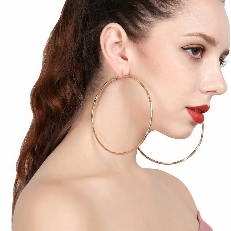 European and American jewelry original street earrings geometric exaggerated metal earrings ear ring