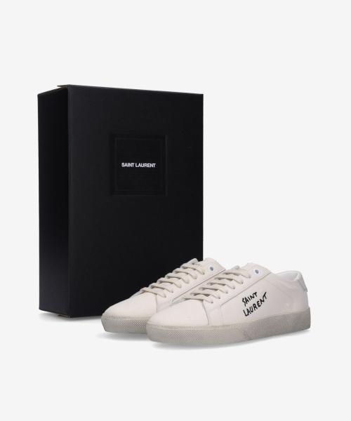 Saint Laurent Baskets Basses SL06 - Crème 610648GUP109113SS25