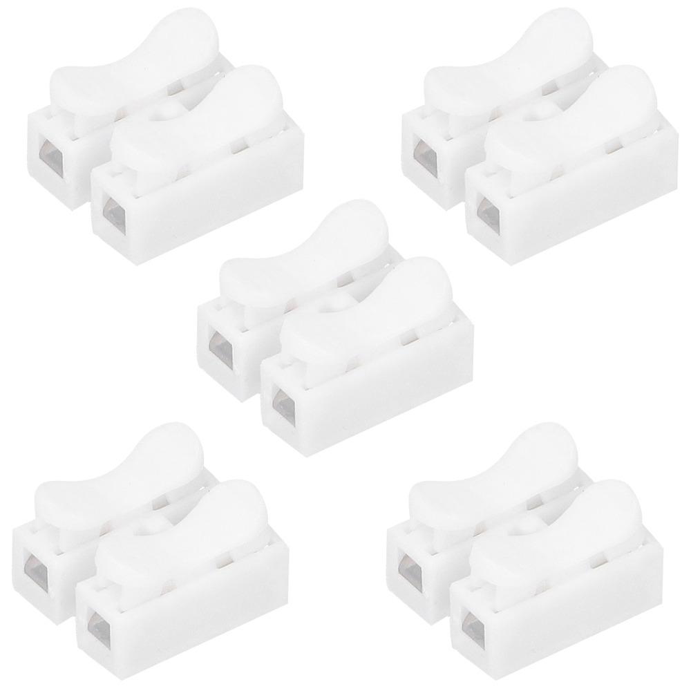 200PCS 2 Port Press Terminal Connectors 10A Quick Connector Cable Clamp For Automotive