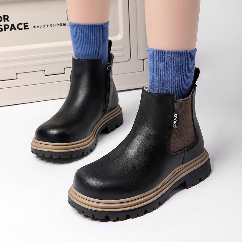 Children's Fashionable Outdoor Leisure High Top Martin Boots British Style Children's Boots Princess Shoes 26-37