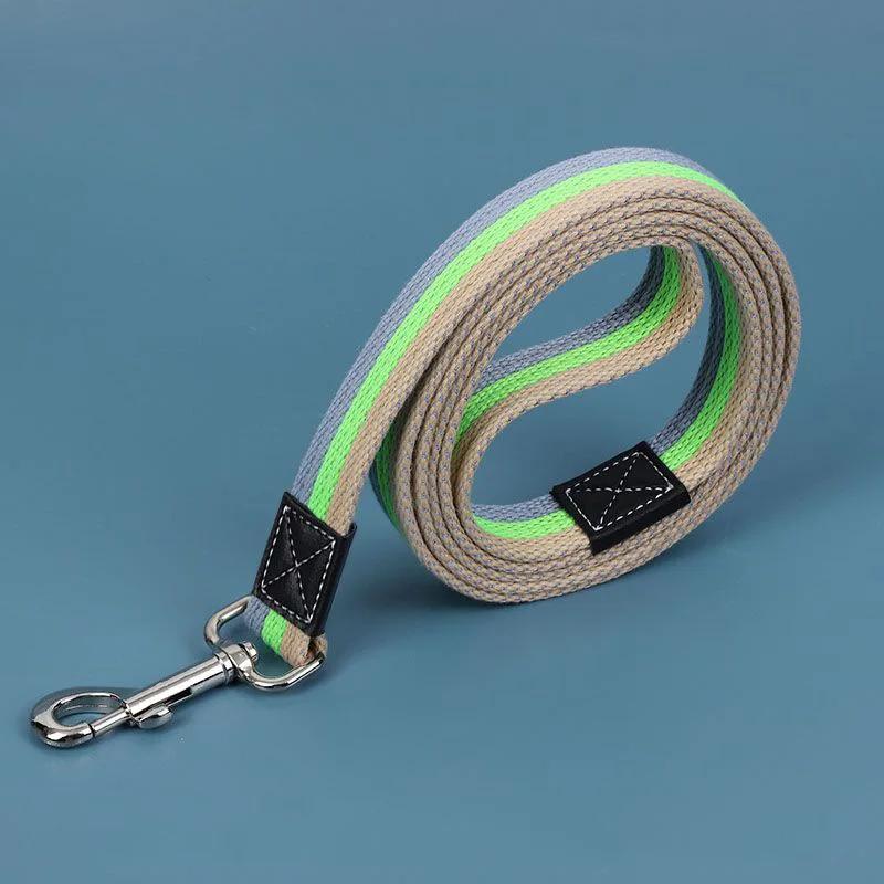 Pet Canvas Leash Extended and Thickened Leash Small Medium Dog Leash for Outdoor Walking Dog Harness and Leashes