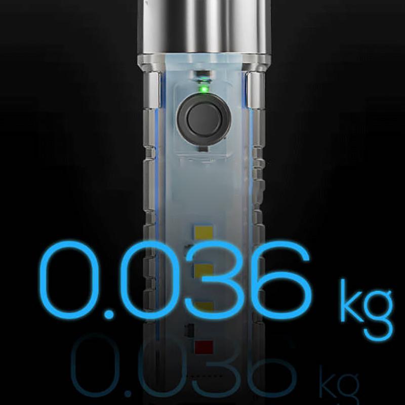 Smiling Shark Led Mini Strong Light Rechargeable Flashlight Super Bright Multifunctional Keychain Outdoor Warning Home