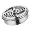 Portable Fly Coil Holder Round Fireproof Incense Holder Thick Stainless Steel Incense Box for Home Outdoor Use