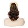 Women's 12-Inch Claw Clip Synthetic Hair Wig with Natural Fluffy Wave Curly High Temperature Chemical Fiber Pre-Bonded Nail Type