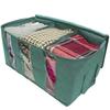 Foldable Storage Bag Organizer 3 Sections Clear Panel Clothes Blankets Closet Space Saving Ideal Seasonal Items