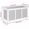 Garden Storage Box 185 L Solid Wood Acacia 113 X 50 X 56 Cm Beige
