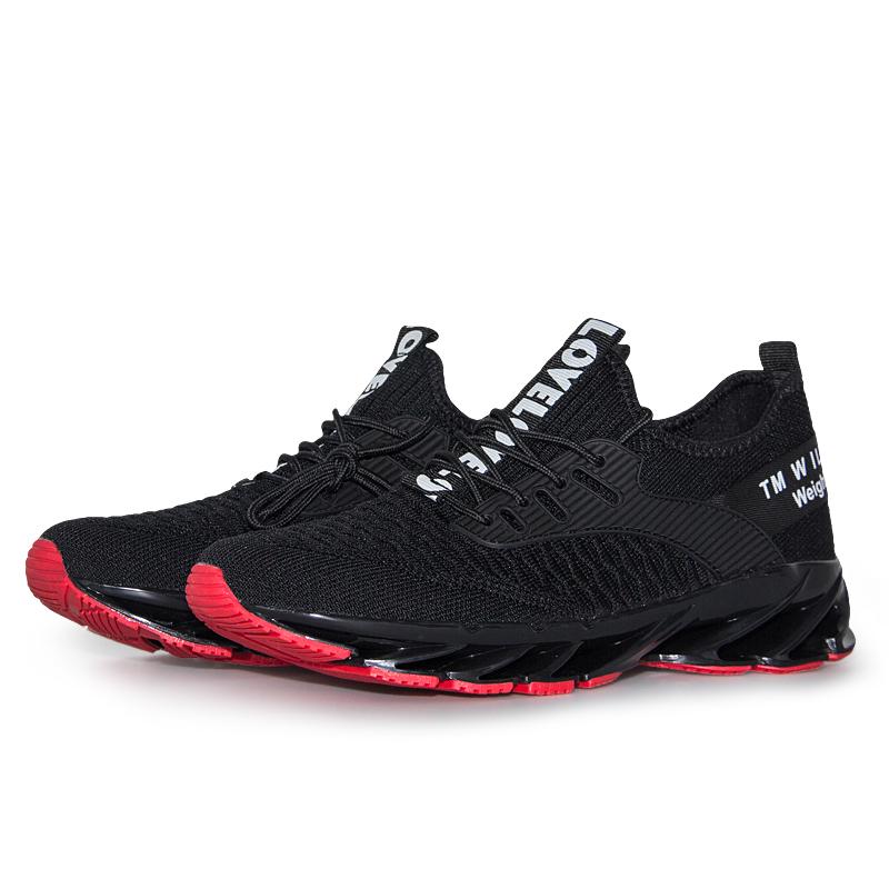 

Мужские модные белые кроссовки с сетчатой ​​дышащей подошвой, износостойкая мужская обувь большого размера 43 чёрный